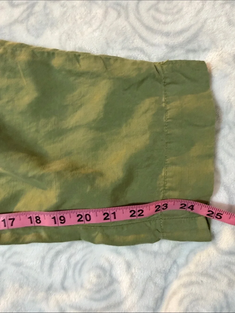 Zara Olive Green Lyocell & linen Drawstring relaxed fit crop Pants. Sz M.